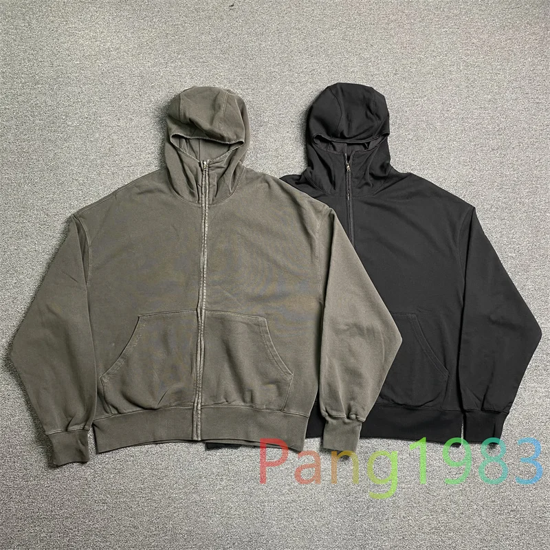 

Однотонная универсальная толстовка с капюшоном на молнии для мужчин и женщин