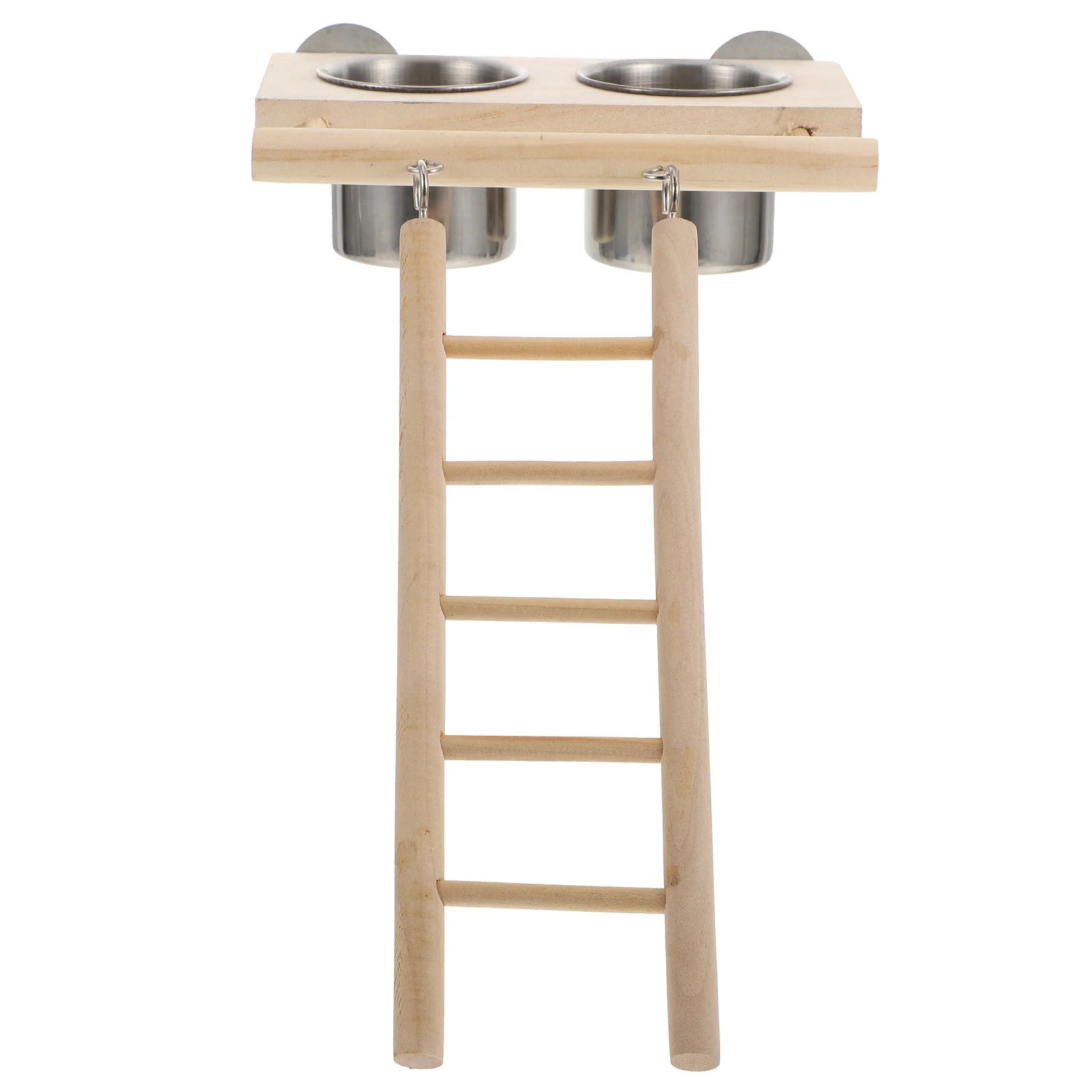 

1 Set Portable Feeder Drinking Cup Ladder Climbing Feeder for Pets Bird
