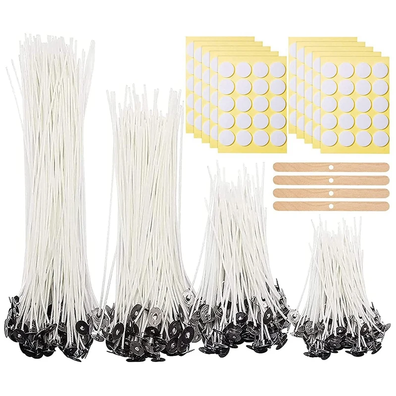 

Promotion! Cotton Candle Wick,Candle Wicks With Candle Wick Stickers,Wooden Candle Wick Centering Device For Soy DIY Candle Maki