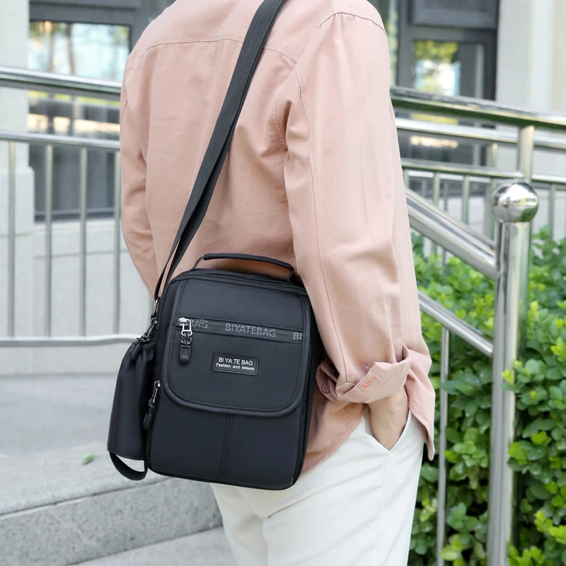 Men's Messenger Crossbody Shoulder Bags Travel Bag Men Small Sling Pack For Work Business Waterproof Oxford Packs Satchel Purse