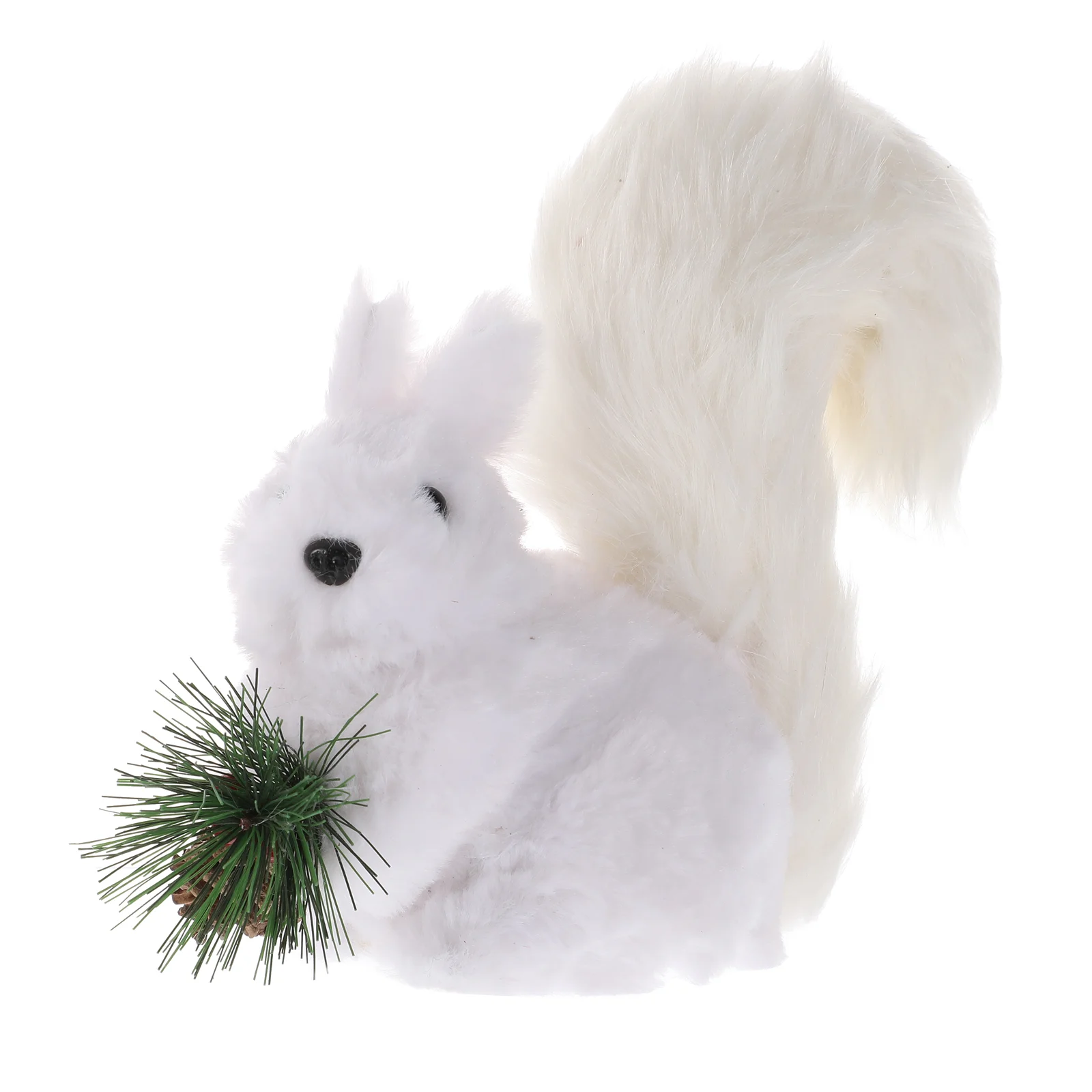

Artificial Wooden Squirrel Figurine Home Decor Animals Desktop Adornment