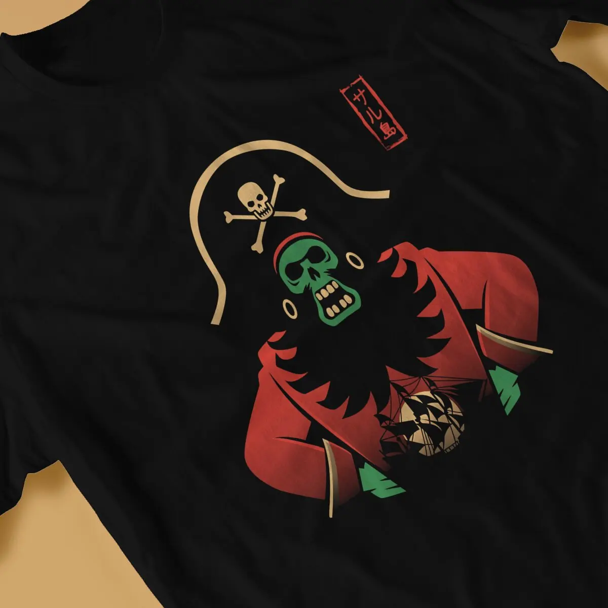 Футболка с изображением пиратской обезьяны альтернативная футболка круглым