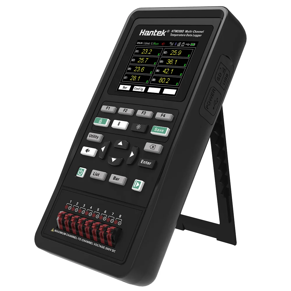 

Hantek HTM208B записывающее устройство для сбора данных Портативный Многоканальный термометр температура превышает систему контроля сигнализац...