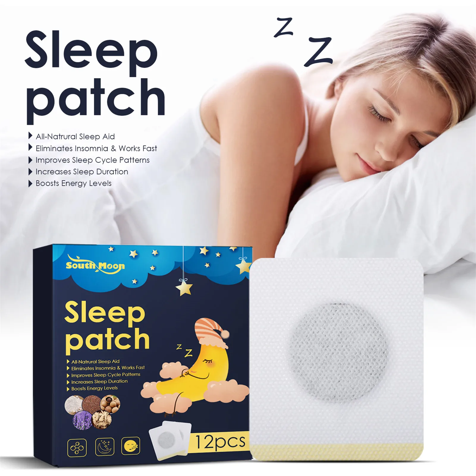 

Sleep Patches For Adults 12pcs Herbal Sleeping Aids For Adults Promotes Restful Sleep Support Rest And Rejuvenation For Travel