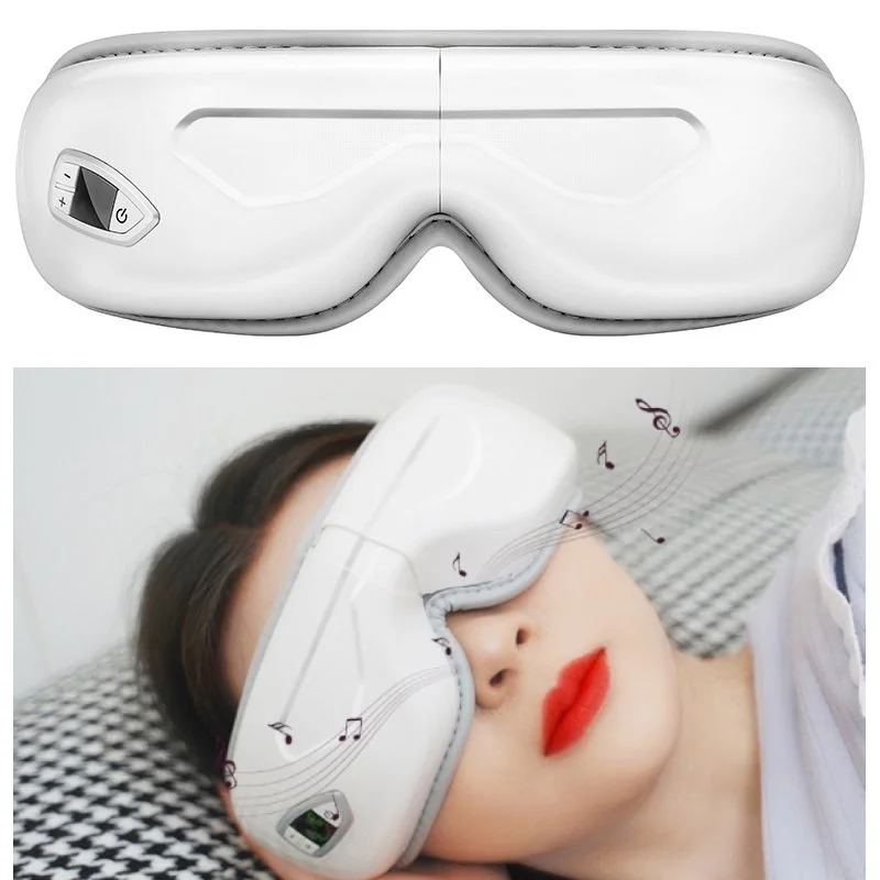 

Heated Eye Massager With Bluetooth Music Vibration Compression Massage Instrument For Migraines, Dark Circles Relief
