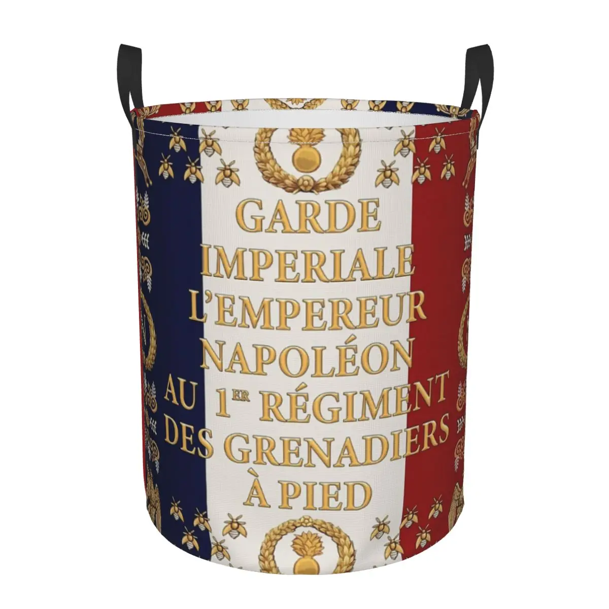 

Napoleonic French "1er Garde Imperiale" Flag Dirty Laundry Baskets Foldable Large Waterproof Clothes Toy Sundries Storage Basket