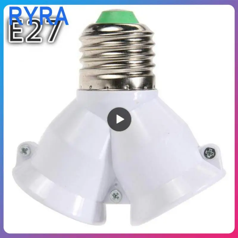 

E27 Socket Bulb Holder E27 To 2-e27 2 In 1 Screw E27 Led Base Household Portable Light Lamp Bulb Socket Splitter Adapter