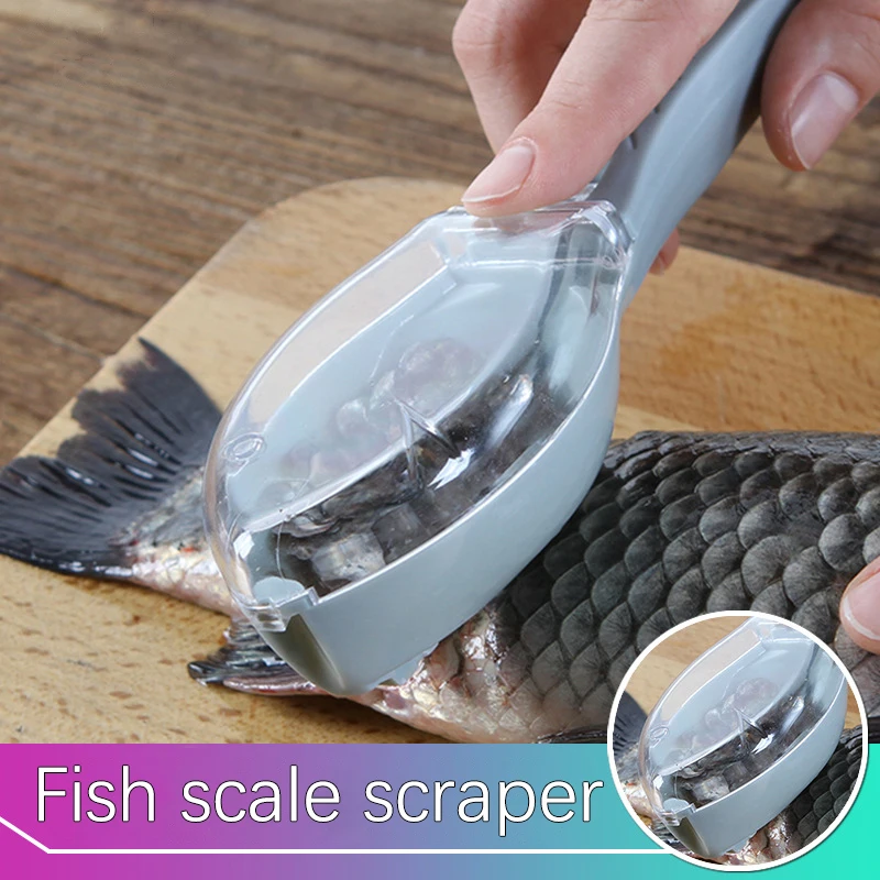 

Fish Skin Brush Scraping Fishing Scale Brush Grater Fast Remove Fish Knife Cleaning Peeler Scaler Scraper Seafood Kitchen Gadget