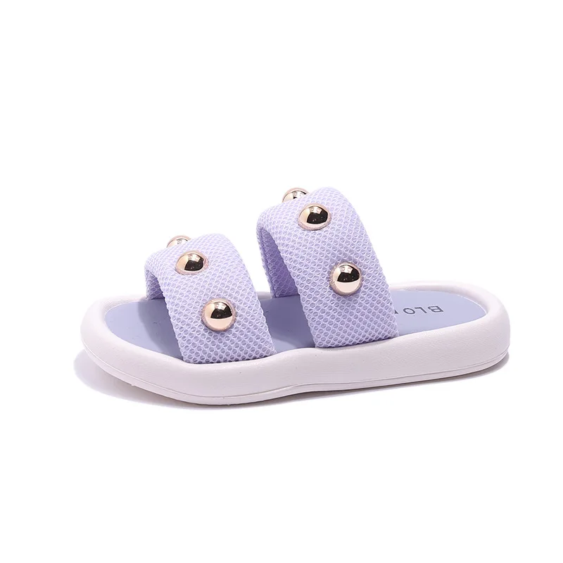 

Модные Разноцветные шлепанцы для девочек, новая летняя крутая обувь принцессы, модная Корейская Повседневная нескользящая обувь на мягкой подошве