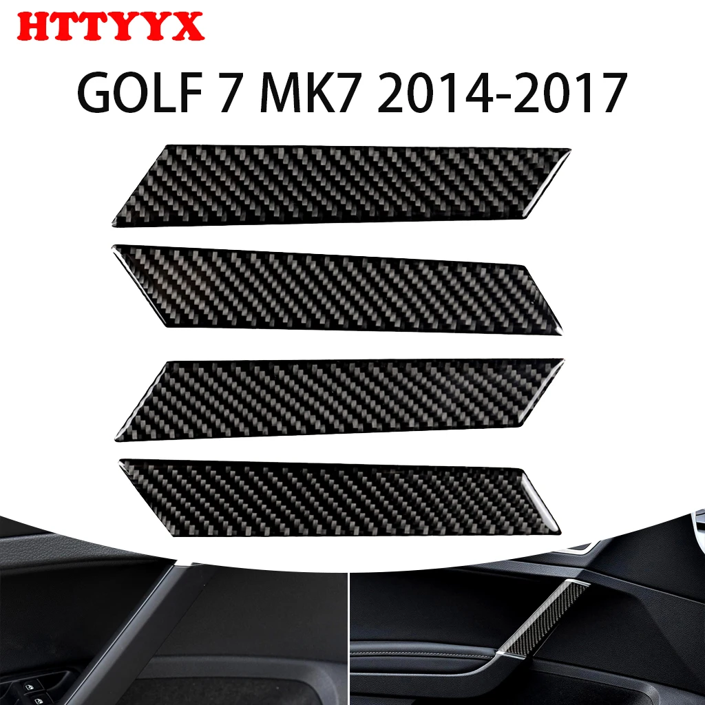 

Декоративная ручка для интерьера автомобиля из углеродного волокна, подходит для Volkswagen Golf 7 GTI GTD R MK7 2013 2014 2015-2017, автомобильная наклейка