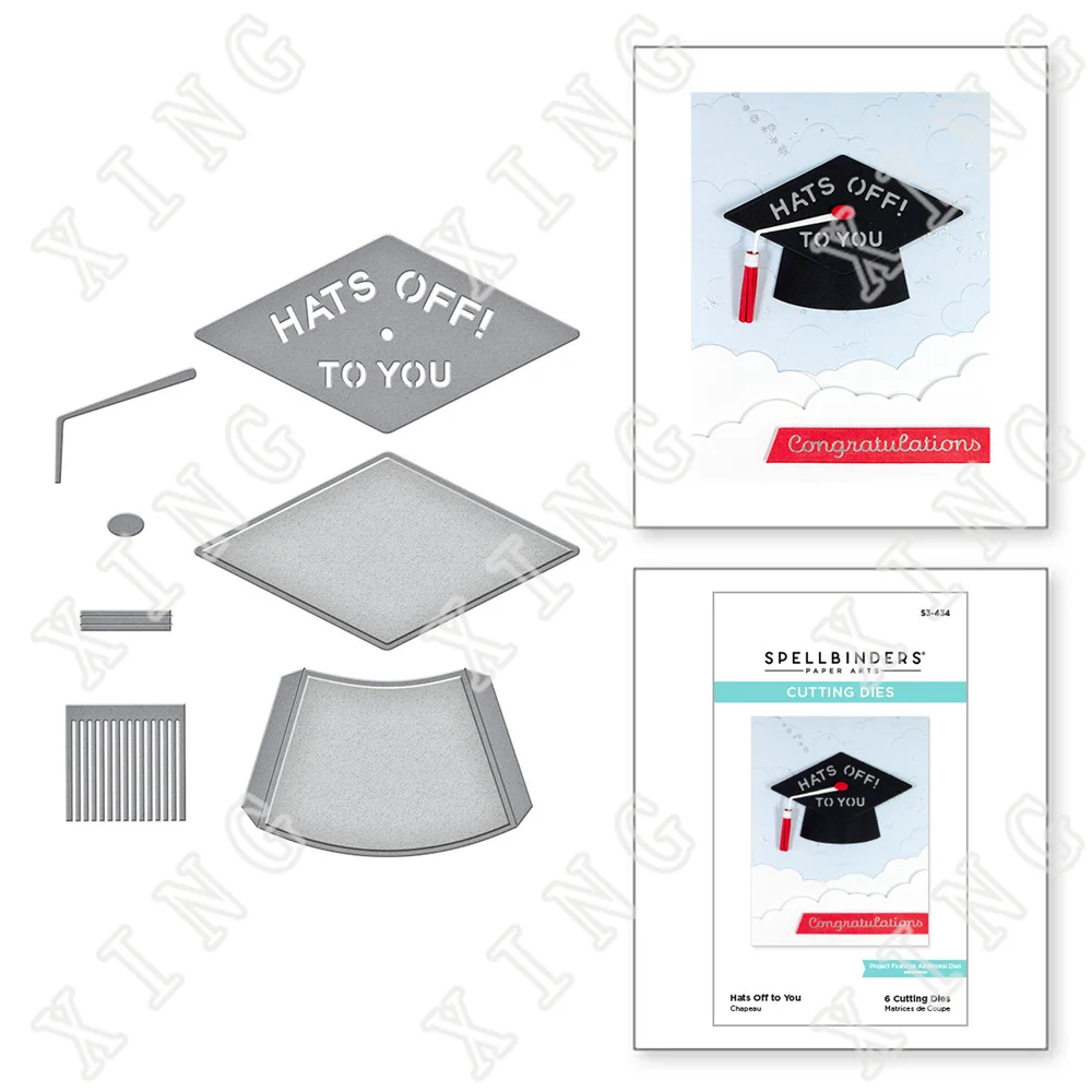 

2022 Spring Hats Off to You Etched Cutting Dies Diy Craft Paper Greeting Card Diary Album Scrapbooking Decoration Embossing Mold