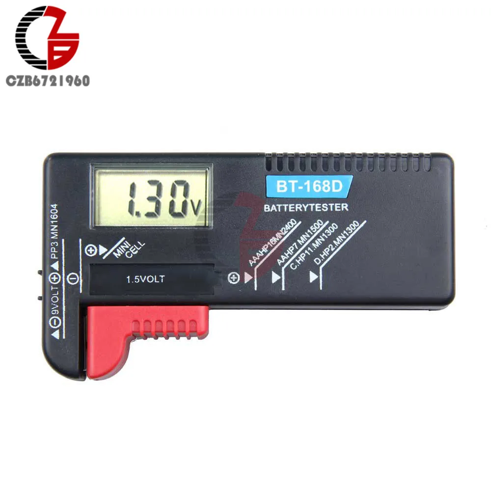 

BT-168 PRO AA AAA 9V 1.5V Button Cell Battery Tester Digital LED Voltmeter Voltage Meter Universal Battery Capacity Indicator