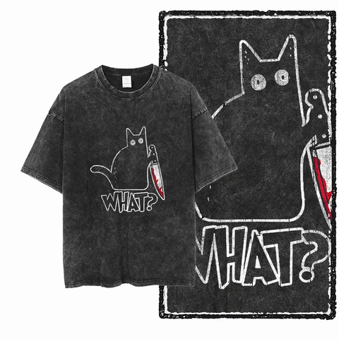 COOLMIND DB Cat Printed Cotton Футболка