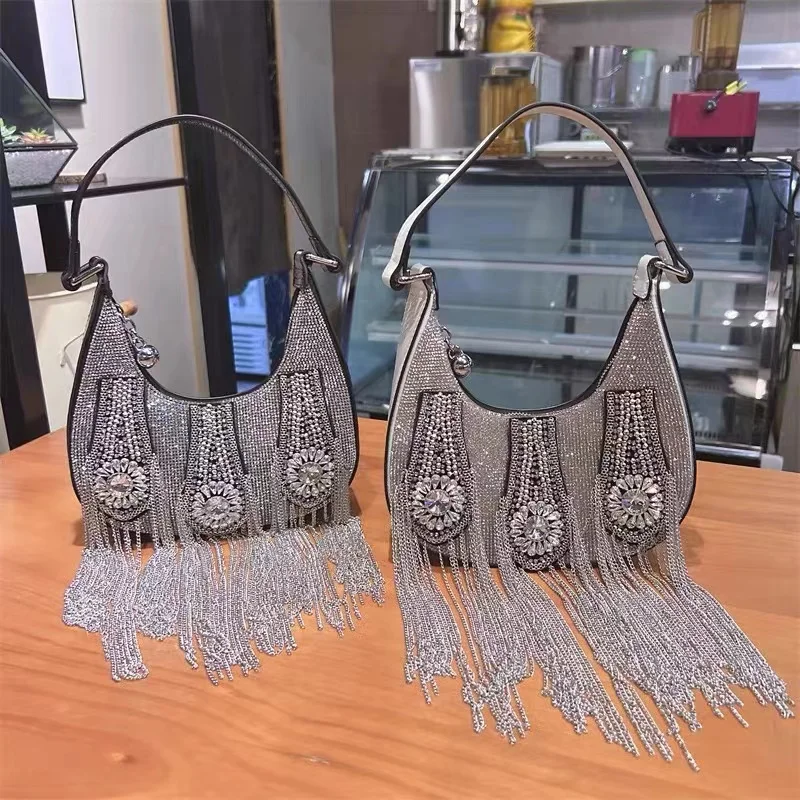 Роскошная дизайнерская вечерняя сумка с кристаллами и блестящими бриллиантами