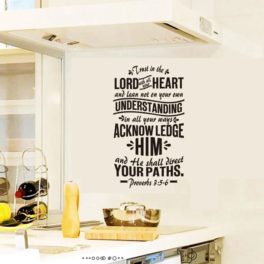 

1PC Creative Removable DIY Peel and Stick Trust in the Lord Verse Wall Decals Wallpaper