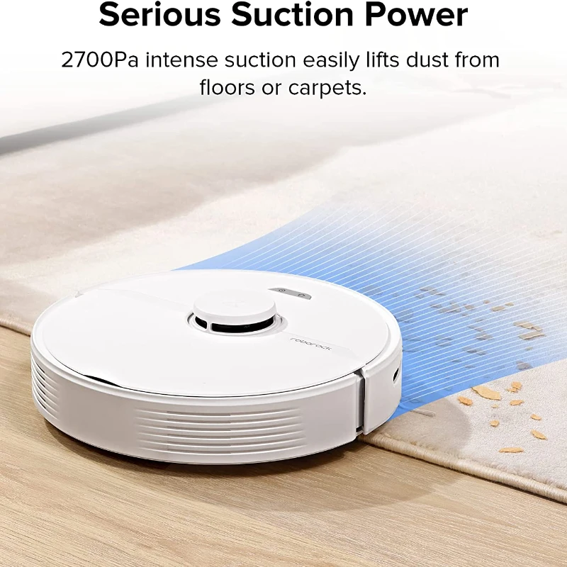 

New Roborock Q7 Robot Vacuum 2700Pa 180min Runtime, Works with Alexa, Great for Hard Floors, Carpets and Pet Hair No Dust Bin