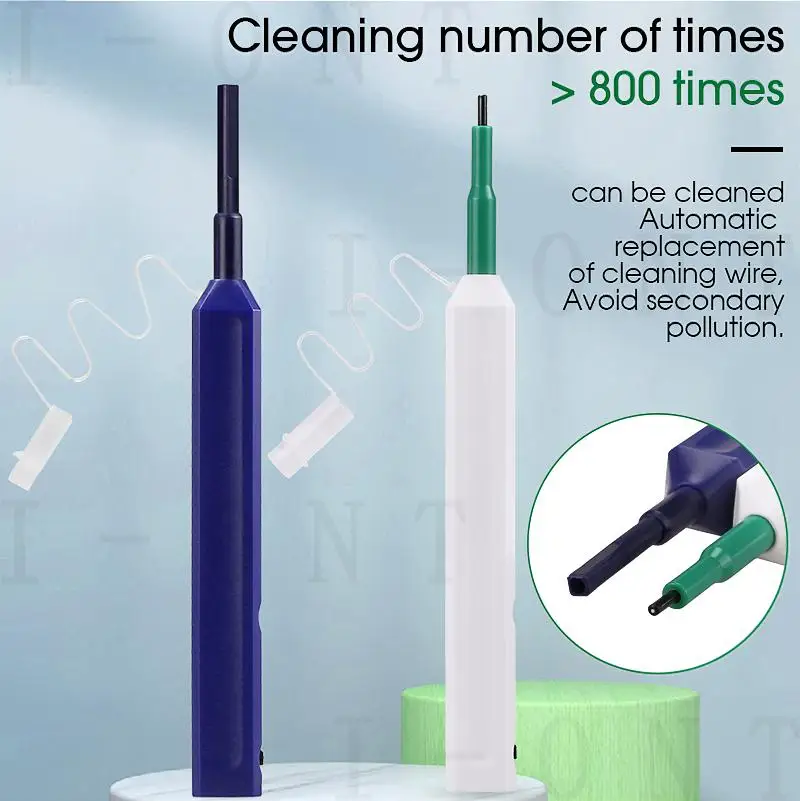10pcs/lot Promotion SC/FC/ST One-Click Cleaner Tool 2.5mm Fiber Optic Cleaning Pen 800 Cleans Fiber Optic Cleaner