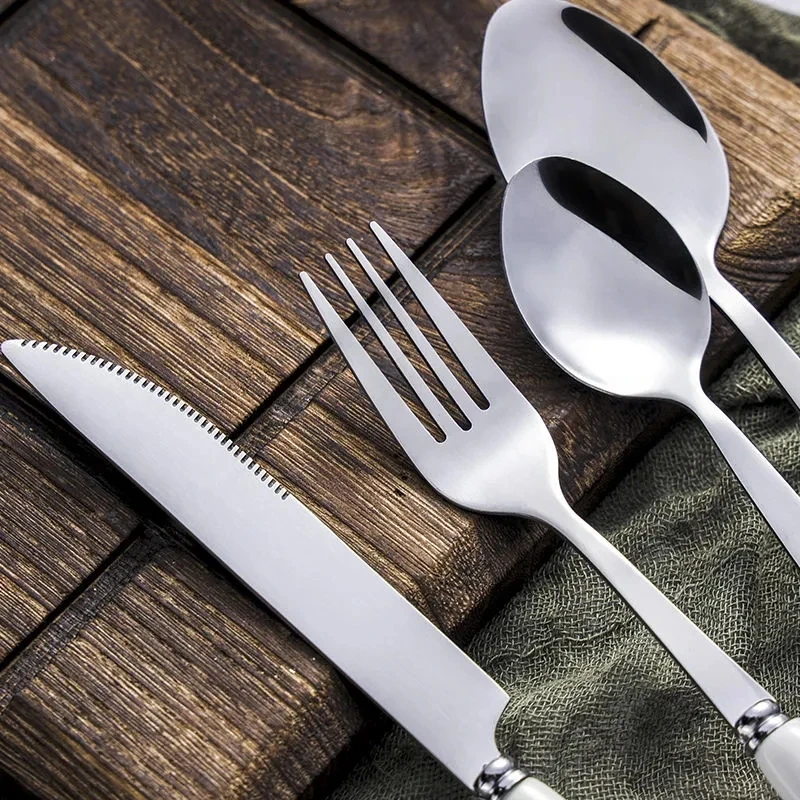 1pcs Kitchen tool Fashion Stainless Steel fork Knife Spoon Bone China fruit fork/cake dessert fork tableware images - 6