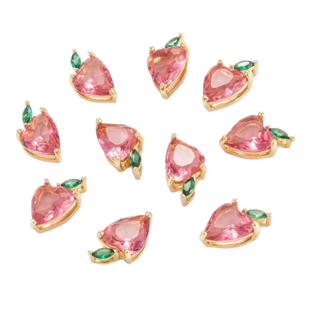 

10 шт латунные кубические циркониевые подвески в форме сердца для браслета ожерелья Сделай Сам Изготовление ювелирных изделий ремесла Деко...