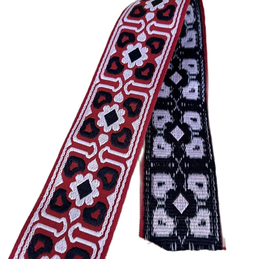 6 ярдов/партия жаккардовая лента шириной 5 см толщиной 2 мм