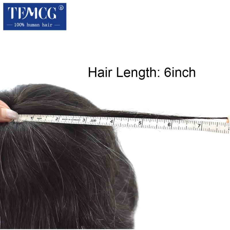 Парик для мужчин с двумя узлами 0 08 мм 100% натуральные волосы