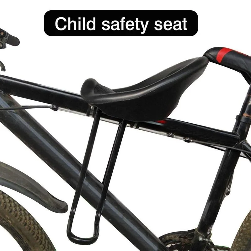 Enlarge Bicycle Front Seat Child Bike Seat Front Mount Mountain Bike Seat with Footrests Size 3-6CM