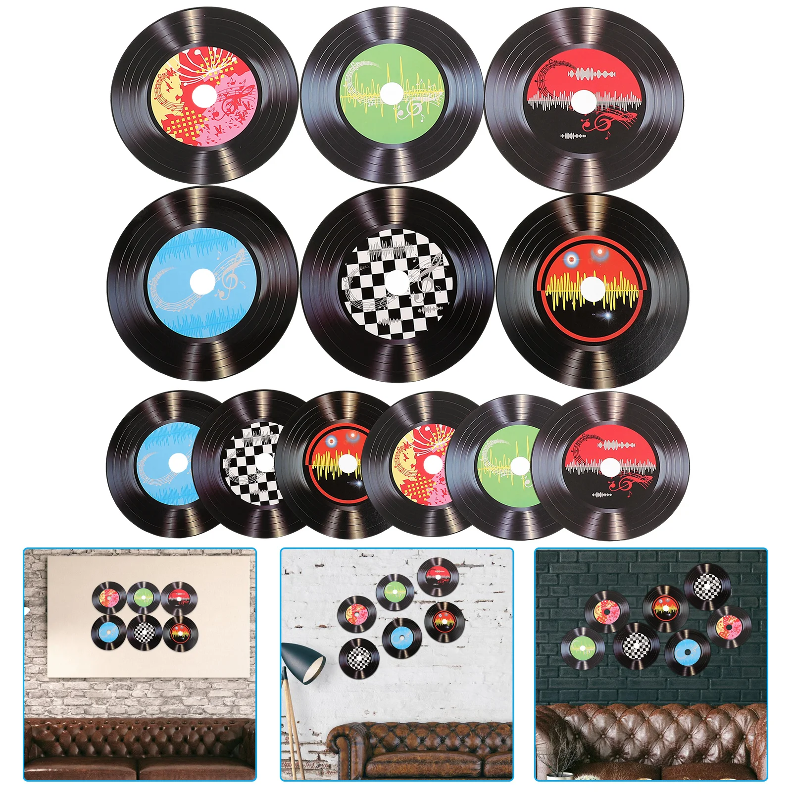 

Ornament Paper Vinyl Records Disco Party Decorations Hanging Adorns Wall Decors Ornaments