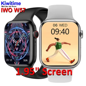 IWO W57 Smart Watch Men Passlock Always On Display Bluetooth Calls NFC SIRI Custom Watch Face 2022 B in USA (United States)
