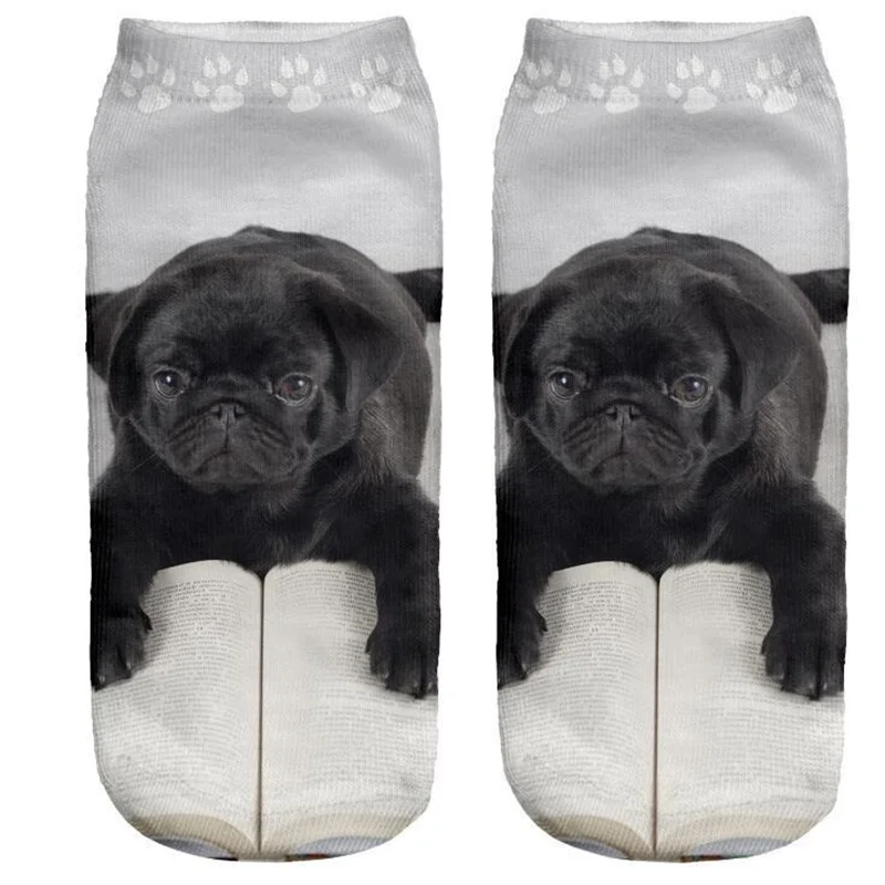 Dreamlikelin Spring Summer Woman Ankle Socks Kawaii Shiba Inu Dog 3D Printed Sock White Invisible Funny Socks For Girl
