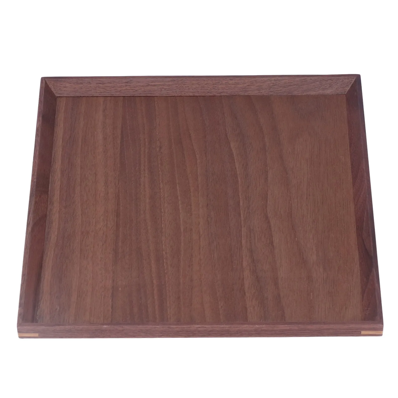 

Wooden Tray Quadrate Shape Black Walnut Retro Classic Chinese Style Decorative Serving Tray for Tableware S