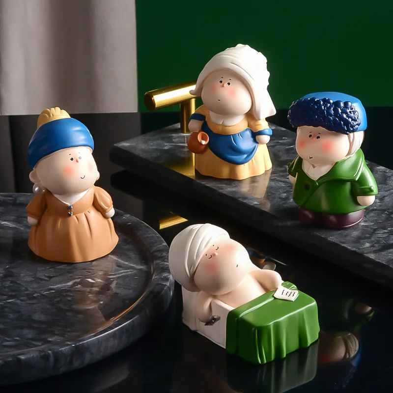 

Blind Box Funny Half Moon Artist Series Action Figure Doll Toys Kawaii Fat Anime Figure Blind Box Gifts for Kids Girls