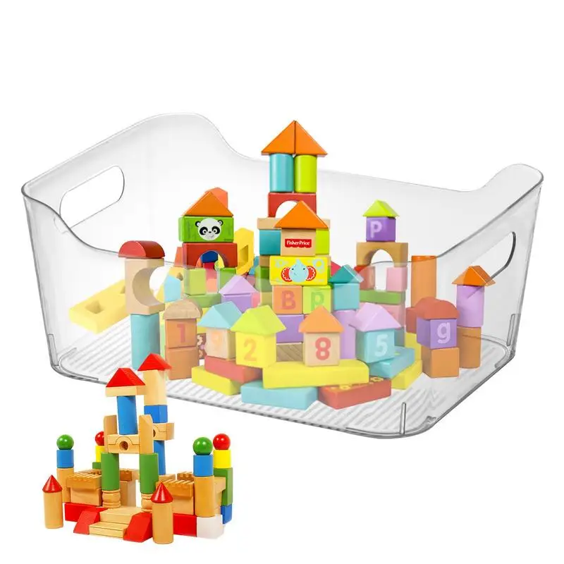 

Clear Storage Bins Refrigerator Organizer Storage Box With Handle Multifunctional Transparent Cases Large Capacity Containers