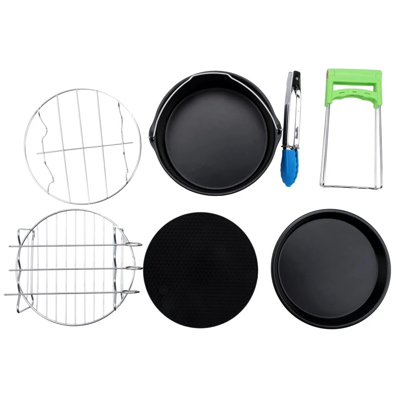 

2 Set Air Fryer Accessories For Gowise Phillips Cozyna And Secura, Fit All Airfryer 3.7QT - 4.2QT - 5.3QT - 5.8QT 7 Pcs Accessor