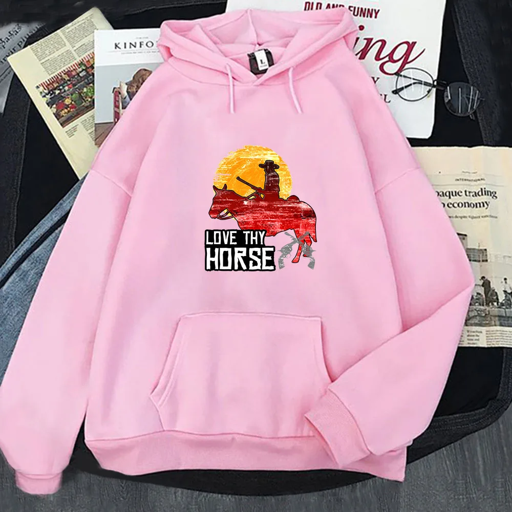 

Red Dead Redemption Sweatshirts for Men Cartoon Pattern Sweatshirts Vintage/Retro Style Unisex Hoodies Customized Outerwear Male