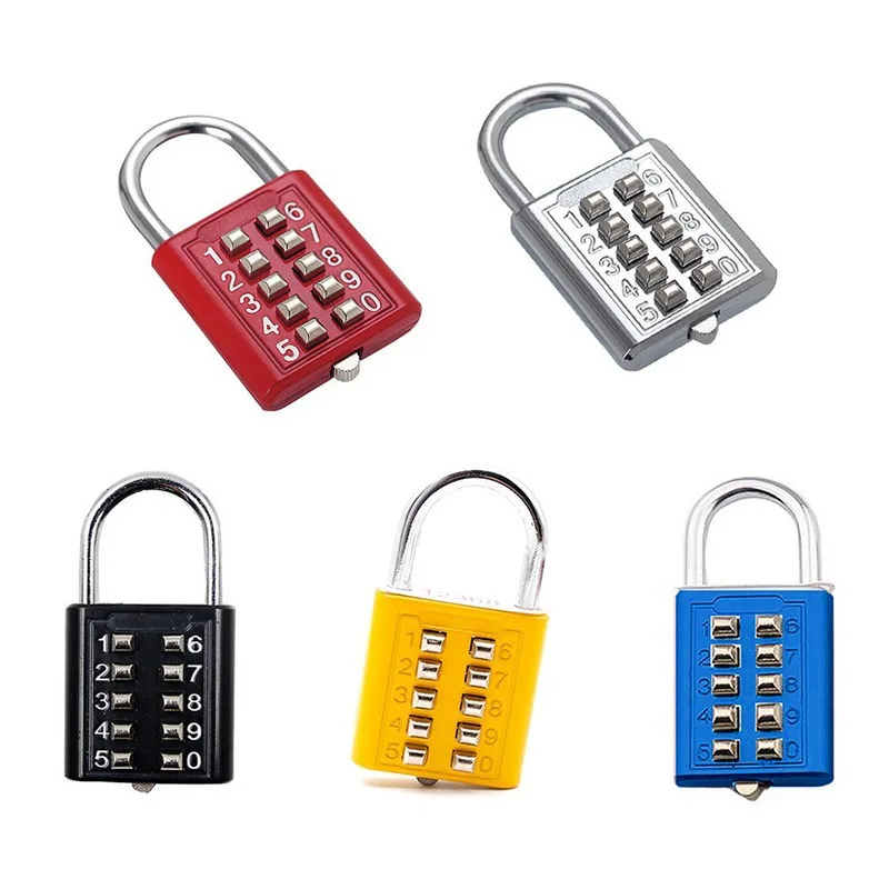 

10 Digit Push Button Password Lock Chrome Plated Anti-theft Combination Padlock Push Password Locking Mechanism For Locker Etc
