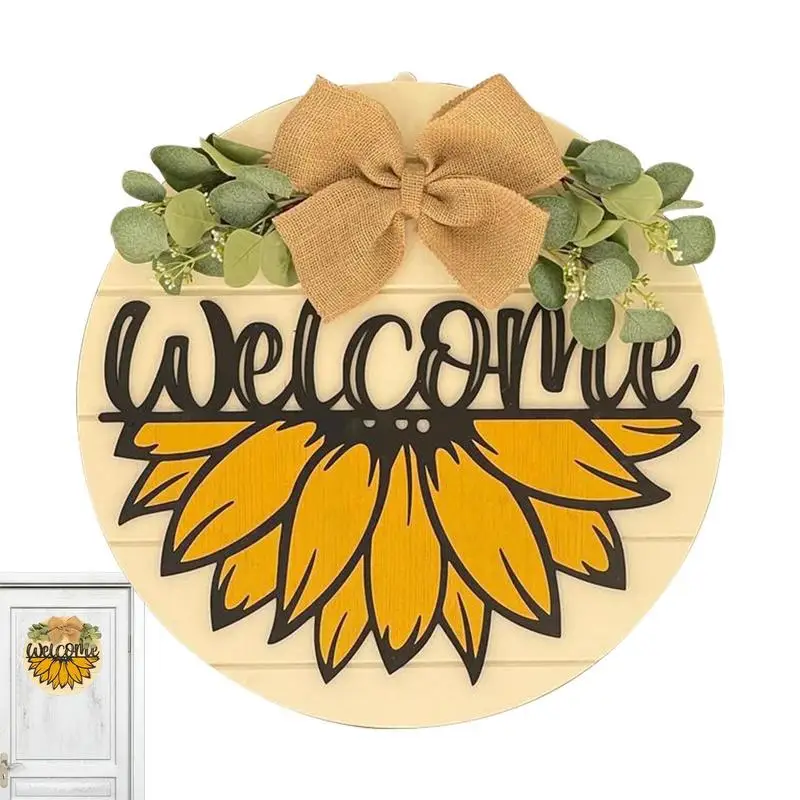 

Spring Sunflower Door Hanger Sunflower Front Door Sign Sunflower Decorations For Home Summer Door Decorations Front Porch Sign