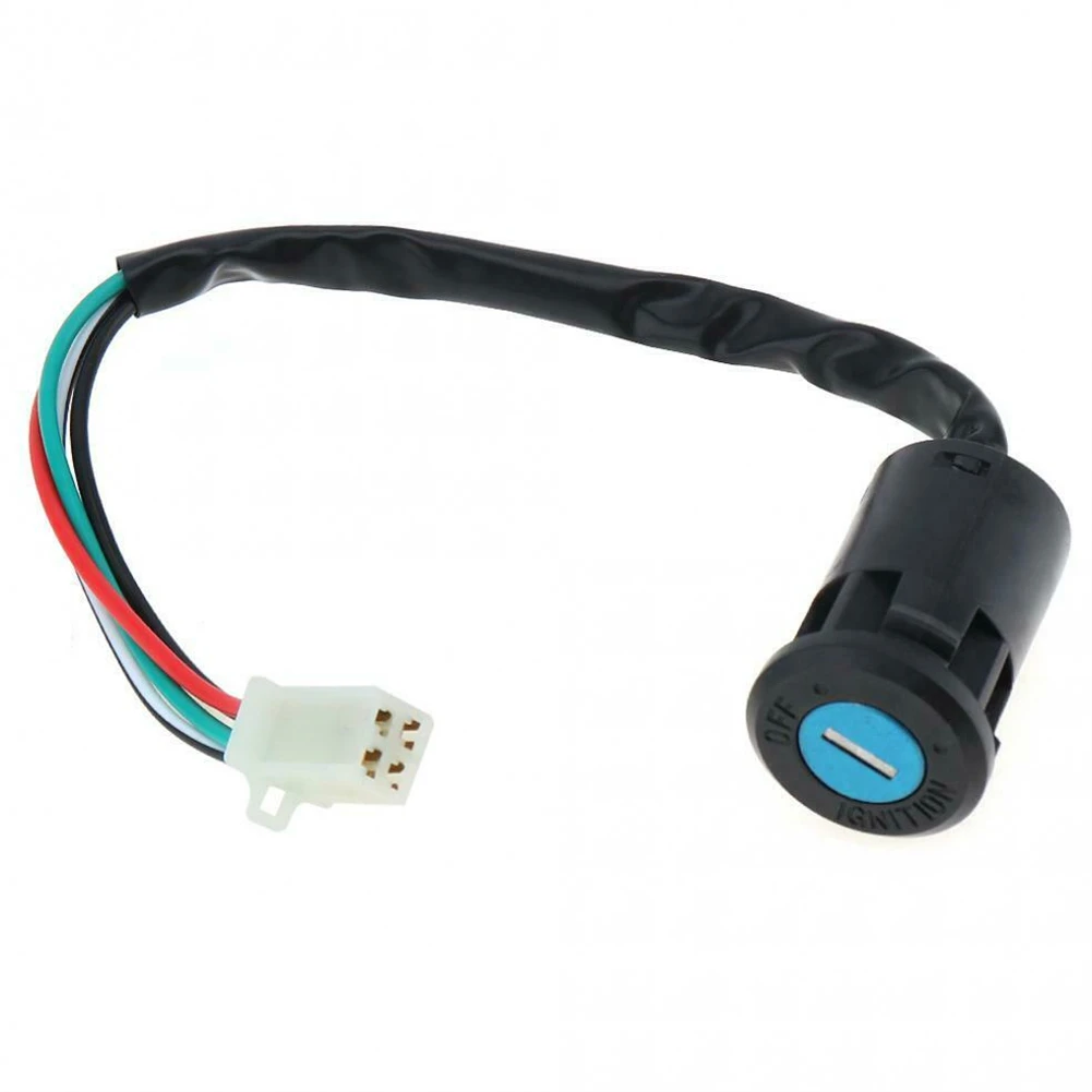

3pcs Pack Universal Motorcycle Ignition Barrel SWTICH Electrical Lgnition 2 KEYS 4 Wire Plastic Black For ATV Quad Dirt Bike