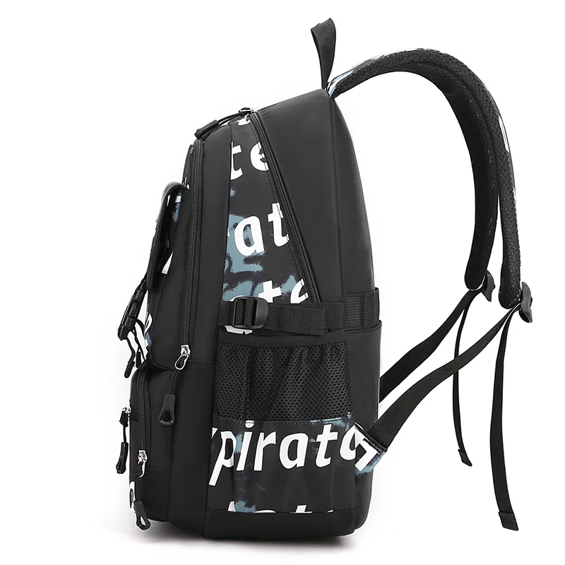 Korean Version Letter Boys Backpacks Unisex Waterproof Oxford  High School Girls Backpack School Bags For Teenage Black Mochila