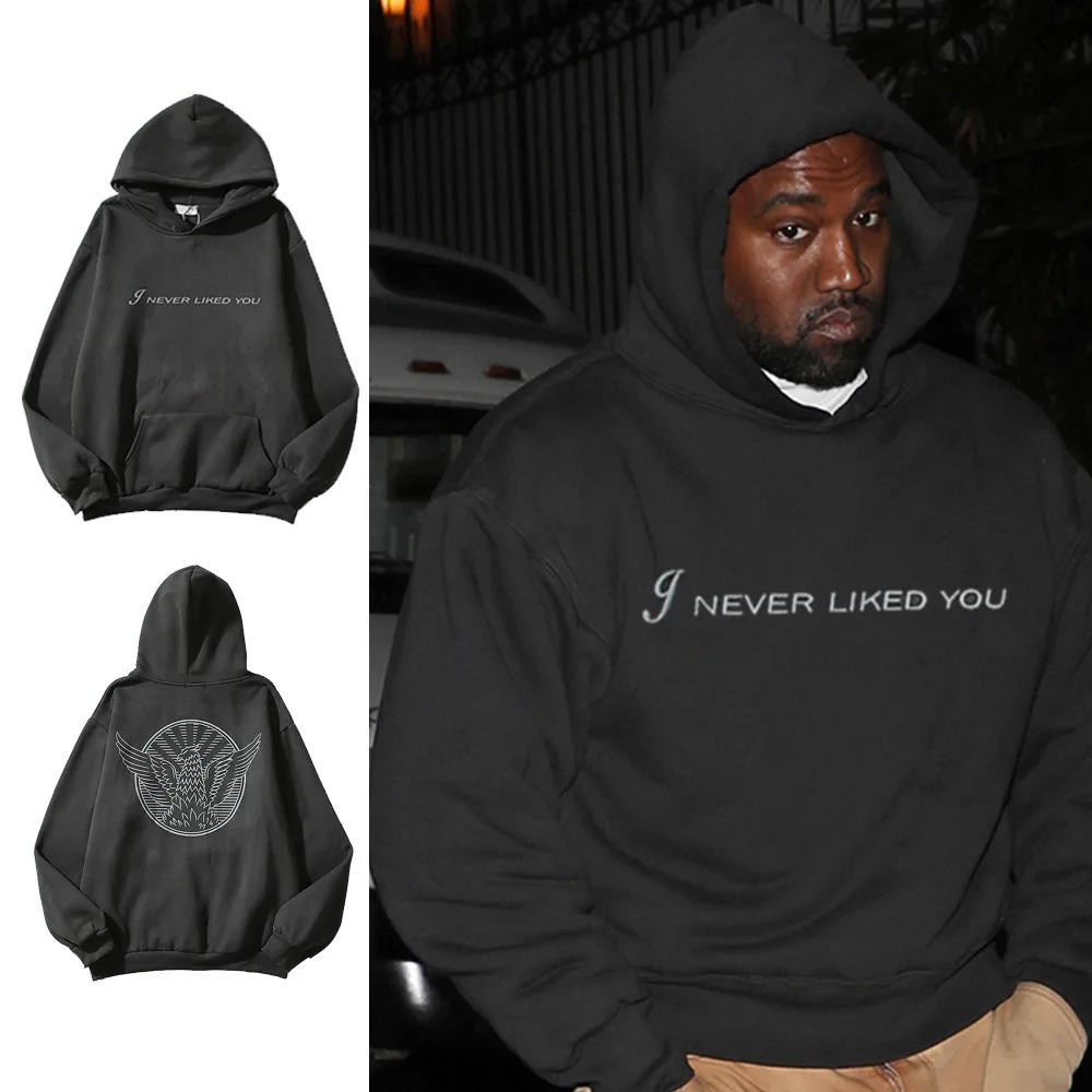 

Streetwear Trendy Printing Pullover Hoodies Men and Women Plus Fleece Loose Cotton Sweatshirt Hooded Loose Sports Tops Outerwear