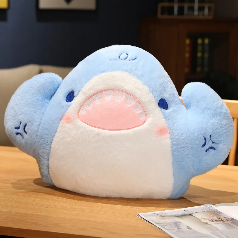 

One Piece Muscle Shark Plush Kids Pillow Hug Cushion Stuffed Animal Soft Toy Doll Kawaii Plushie Childen Adults Gift Home Decor
