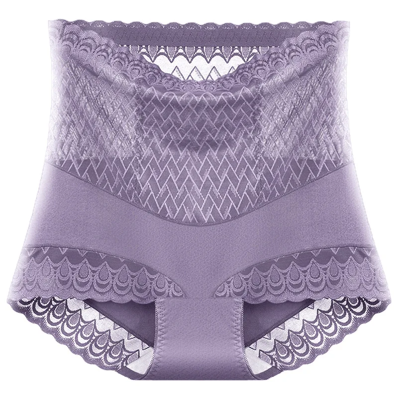 

Lace High Waist Postpartum Panties Women Abdomen Hip Lift Briefs Body Shaping Pants Large Waist Breathable Underwear