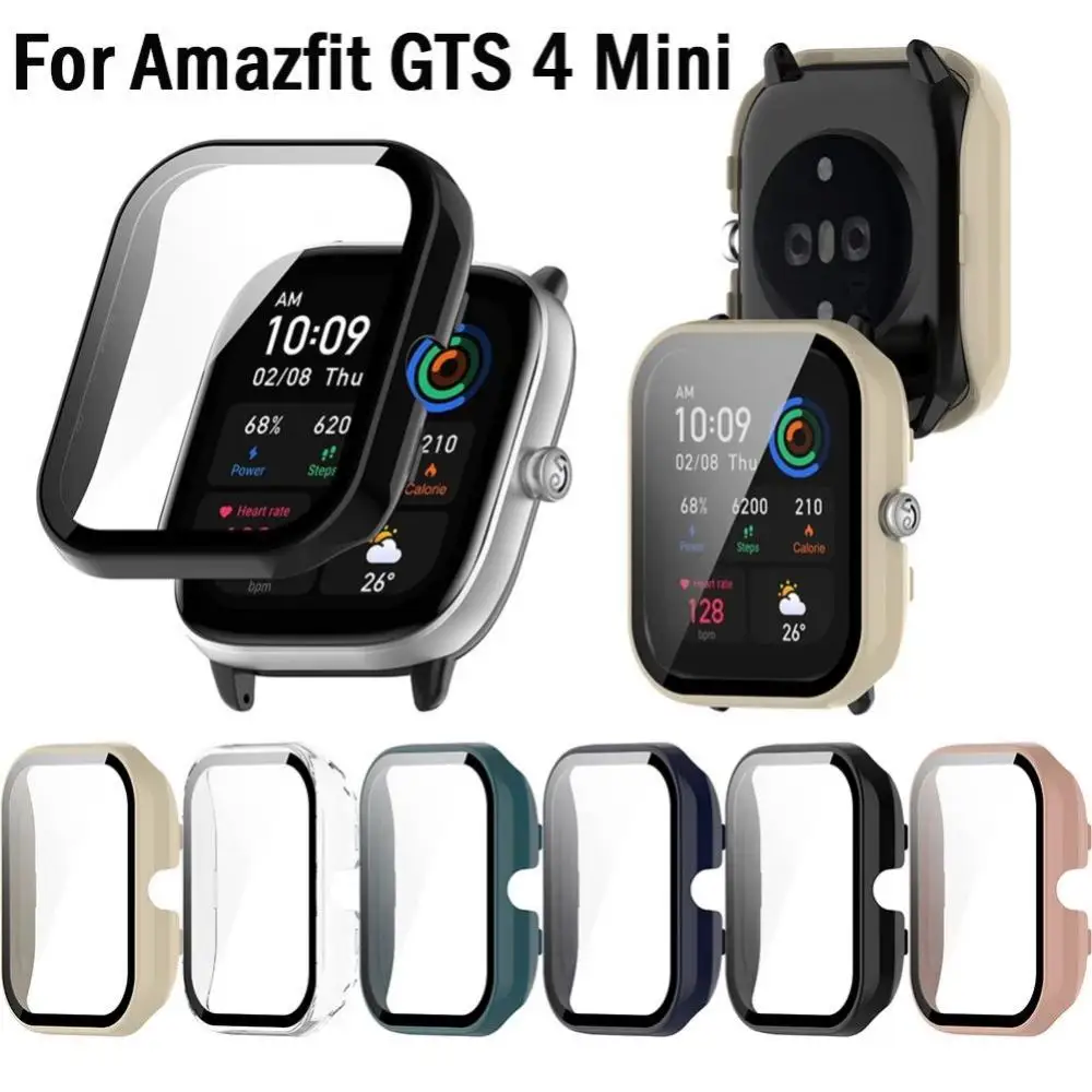 

Pc Watch Protection Case Film Glass 3d Hard Protective Cover Shell For Amazfit Gts 4 Smart Accessories Smart Watch Case Mini