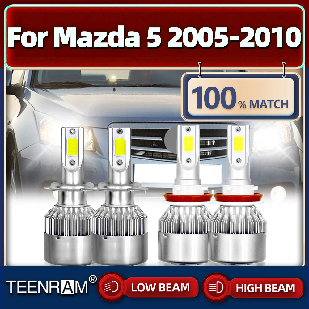 

Canbus LED Car Headlight Bulbs 240W 40000LM Auto Headlamps 12V 6000K White Car Light For Mazda 5 2005 2006 2007 2008 2009 2010