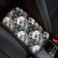 fashion skull design anti slip center console pad easy to install universal center console cover car armrest cover