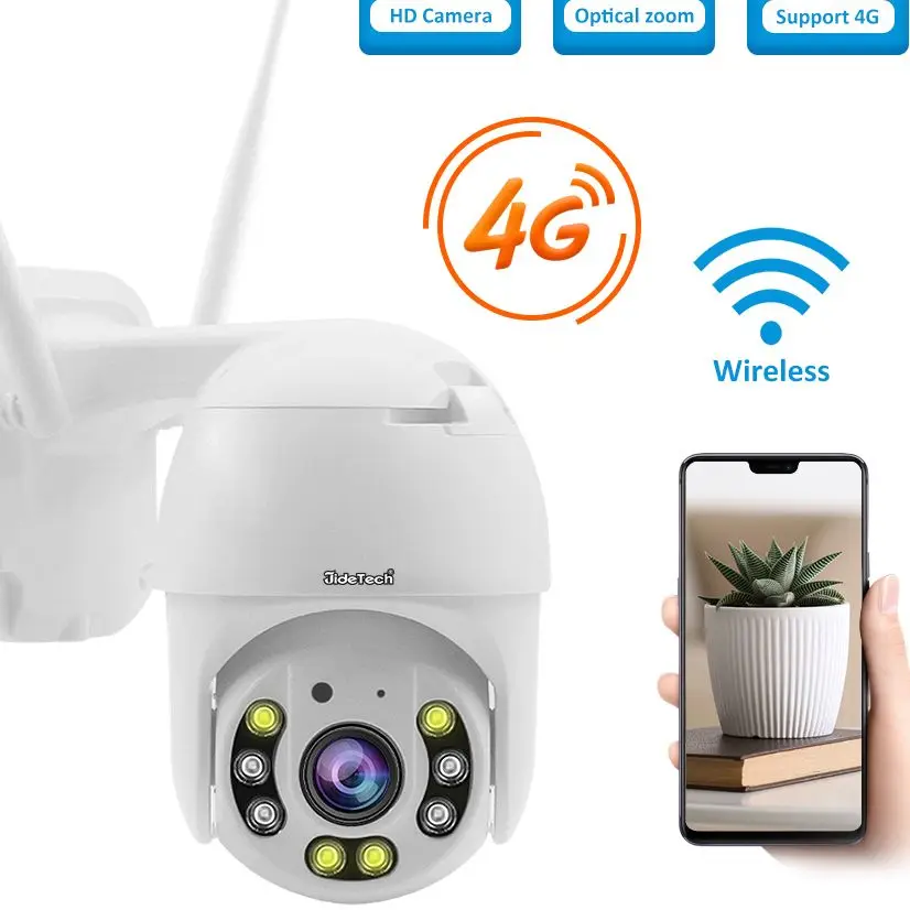 

Наружная камера видеонаблюдения, 4G, 1080P, HD, Wi-Fi