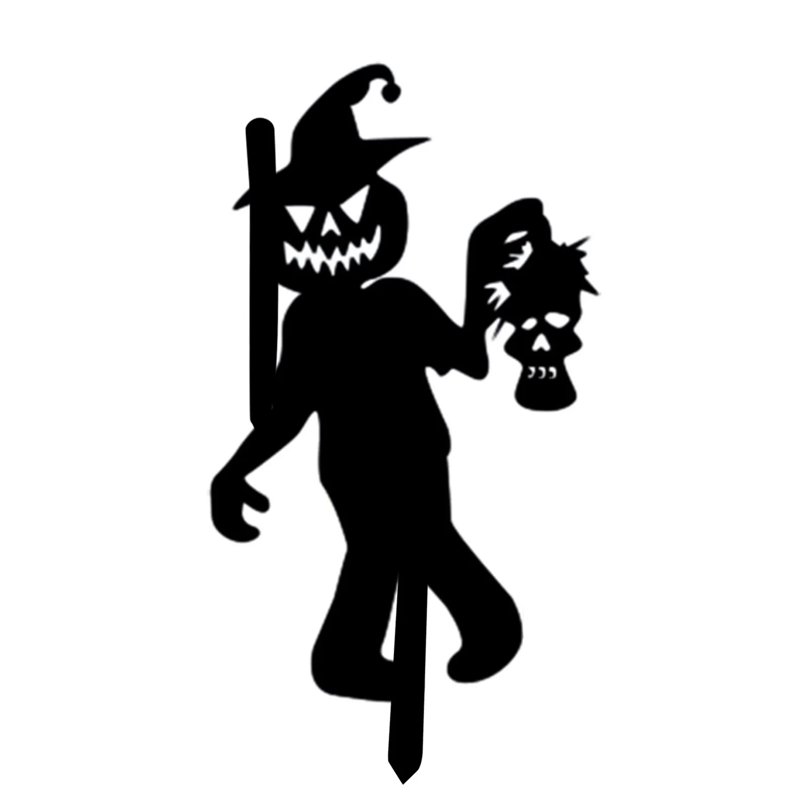 

Yard Guard Fence Silhouette Pile Metal Garden Art Little Decorati Garden Outline Decoration Devil Patio Lawn & Garden Plant Bags