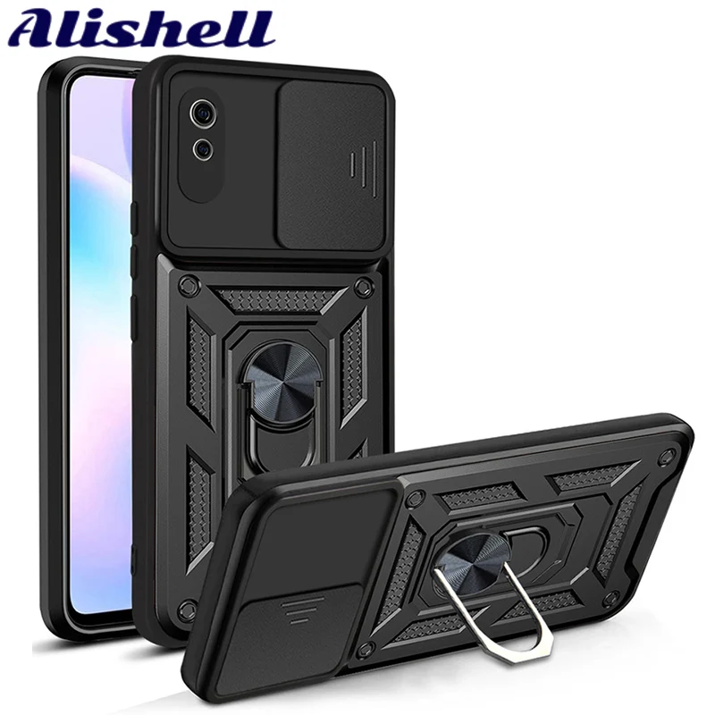 

For Xiaomi Redmi 9Prime 9 9A 9C Case Stand Holder Magnetic Car Ring Shockproof Armor Case For Xiaomi Redmi 10C 10 4G Back Cover