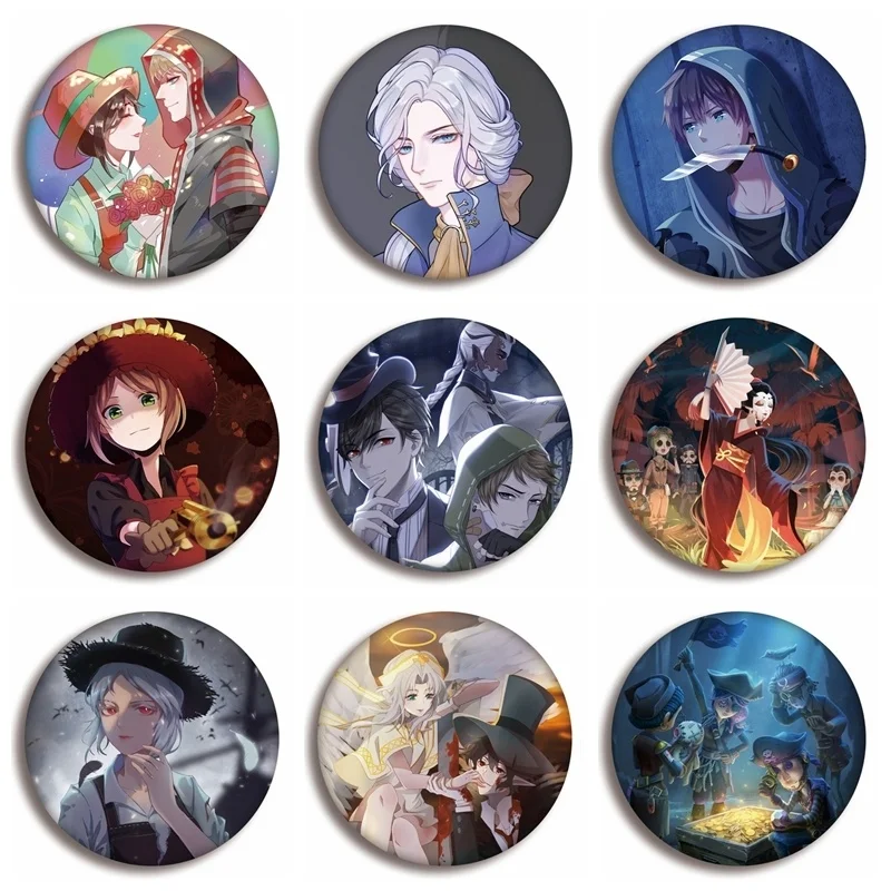 

Badges Enamel Ladies Creative Round Women Brooch Game Identity V Fashion Trendy Pendant Cartoon Unisex Acrylic round pins