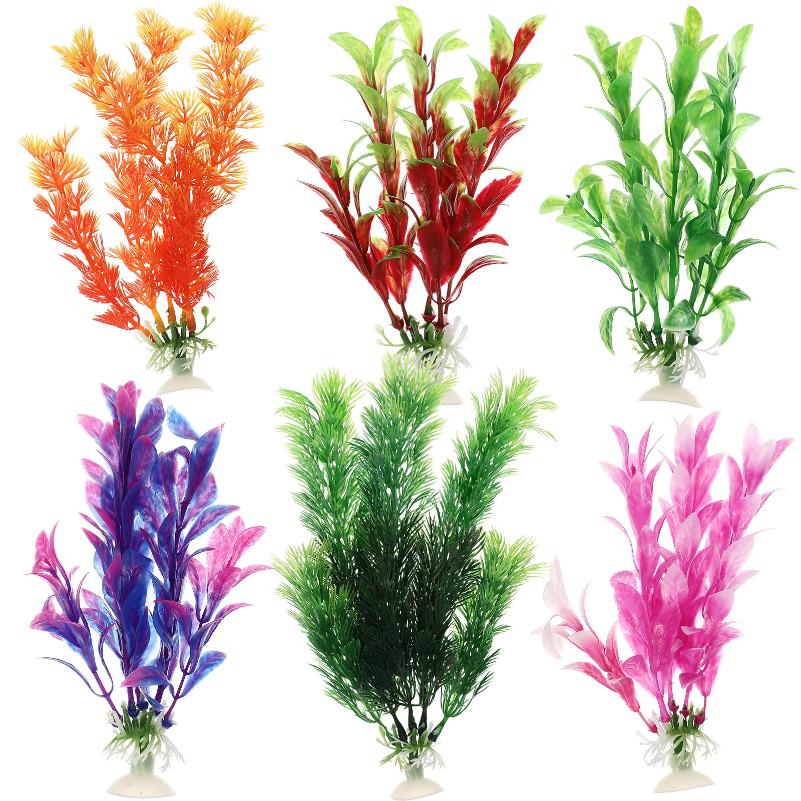 

6Pcs Delicate Plants Wear-resistant Aquarium Decors Decorative Aquarium Plants