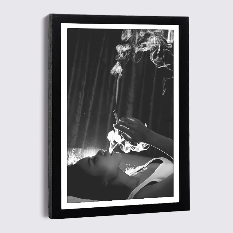 

Nordic Sexy Woman Canvas Painting Photo Frames 5" 7" 8" Black Picture Frame Modern Art Luxury Photo Wall Home Decor Wooden Frame